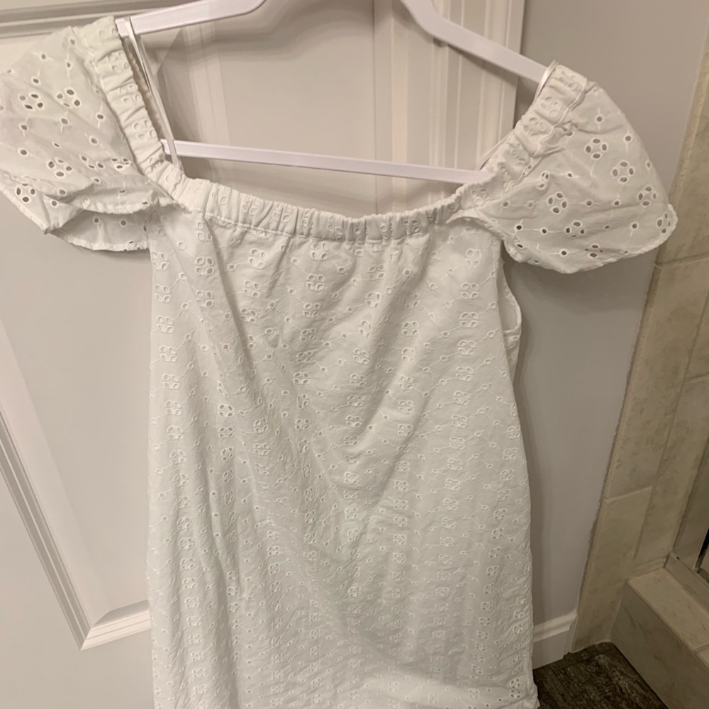 J Crew white off the shoulder dress!